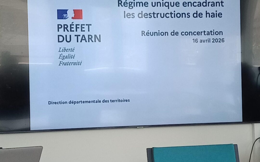 Guichet unique de la destruction des haies et concertation sur la période d’interdiction